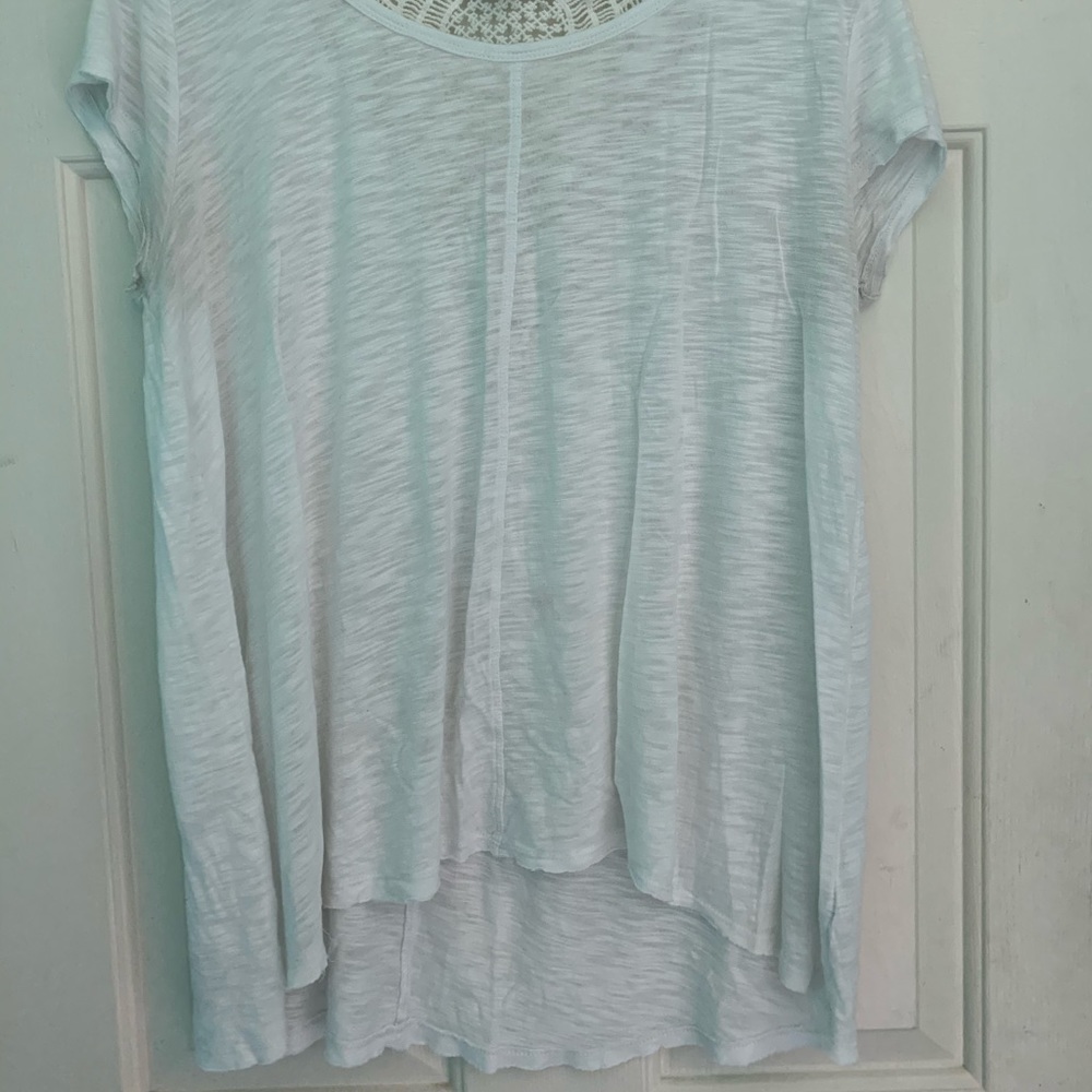 High/low White Lace Lightweight Shirt